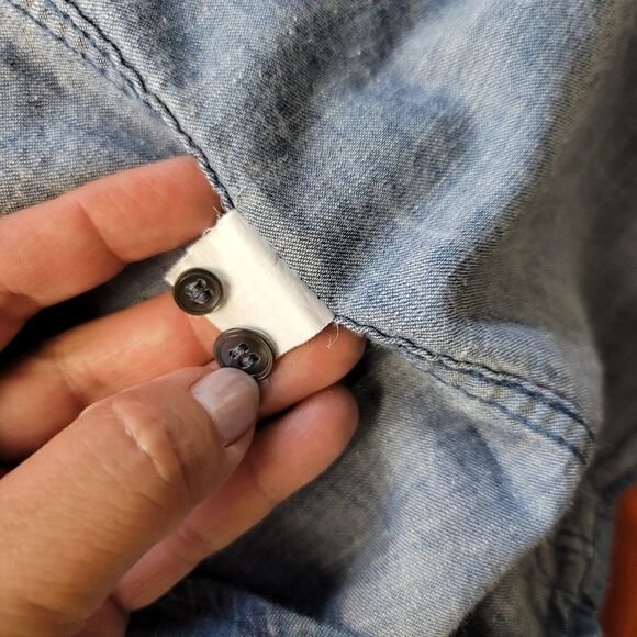 Penny stock the penny chambray button up blue shirt large - Picture 5 of 10